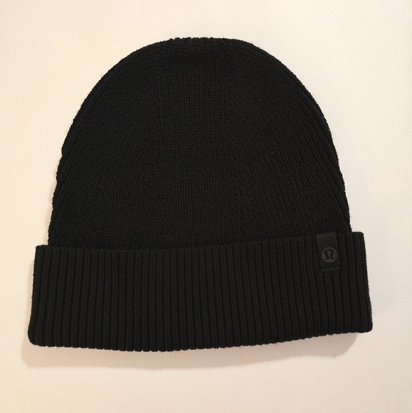 Lululemon Black Ribbed Knit Beanie - Picture 1 of 3